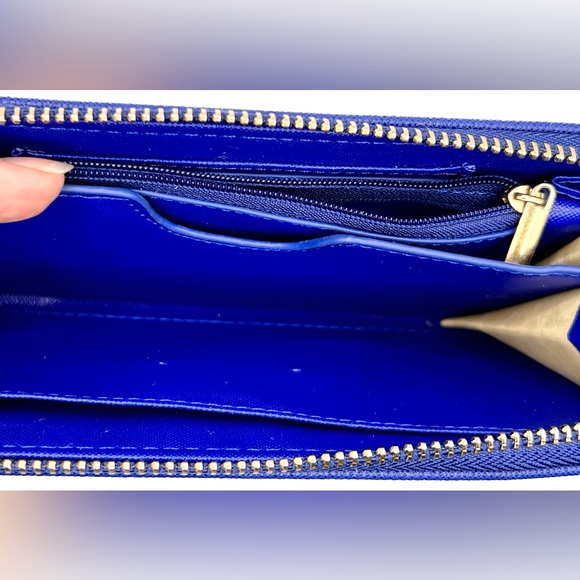 Beautiful Kate Spade ♠️ Cameron Street Stacy Bifold Wallet Dark Blue, Excel Cond - Picture 11 of 12